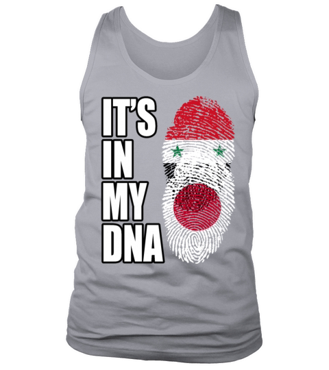Syrian And Japanese Vintage Heritage DNA Flag Tank Top Unisex