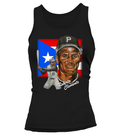 Roberto Clemente With Puerto Rican Flag Tank top Woman