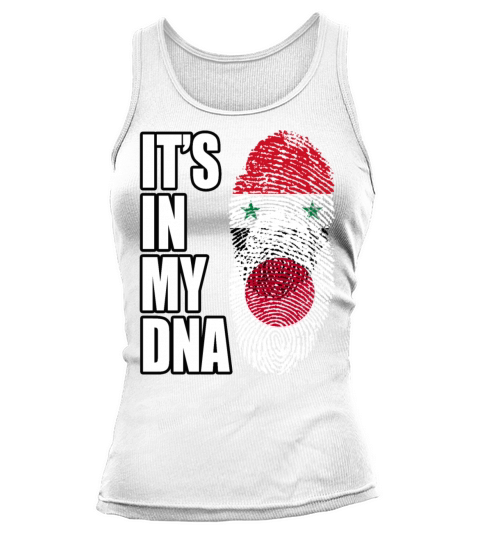 Syrian And Japanese Vintage Heritage DNA Flag Tank top Woman