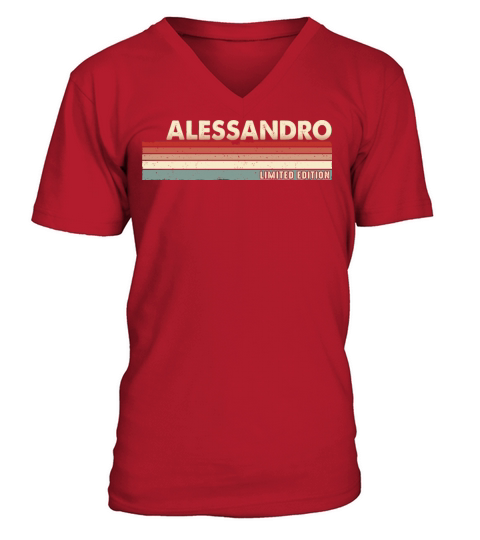 Alessandro - Funny Retro Vintage Name 80s 90s V-Neck T-shirt