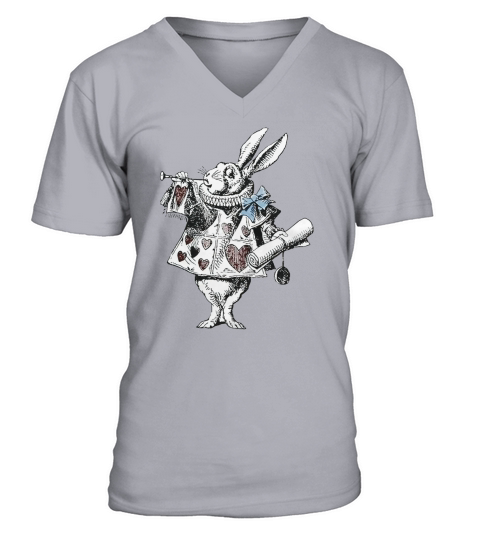 Alice in Wonderland White Rabbit V-Neck T-shirt