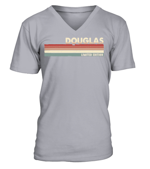 Douglas Funny Retro Vintage Name Surname 80s 90s V-Neck T-shirt