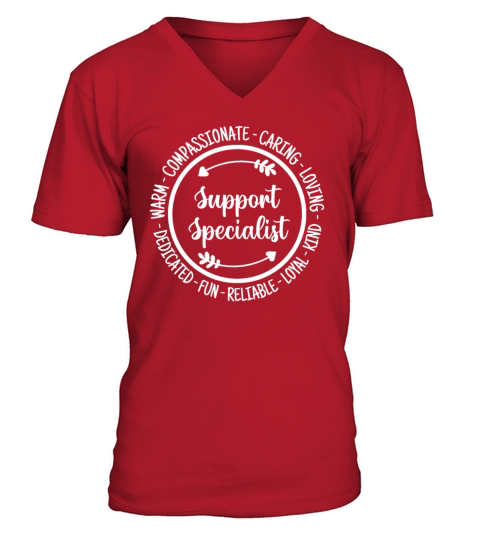 Support Specialist Funny Service Manager Vintage V-Neck T-shirt