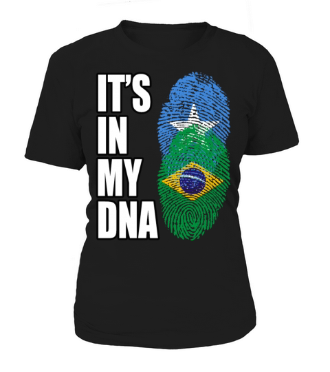 Somali And Brazilian Vintage Heritage DNA Flag Women's T-Shirt
