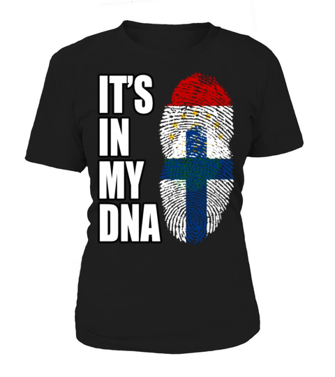 Tajikistani And Finland Vintage Heritage DNA Flag Women's T-Shirt