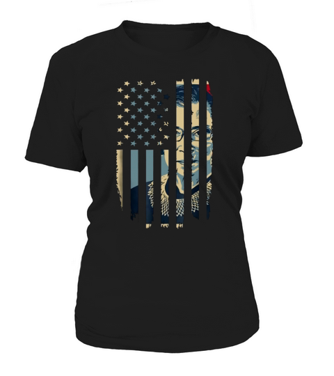 Vintage American Flag RBG Ruth Bader Ginsburg Women t-shirt Women's T-Shirt