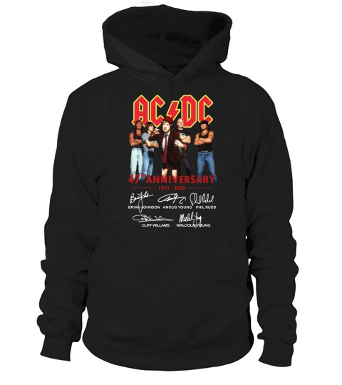 ACDC 47th anniversary 1973-2020 signatures shirt Hoodie Unisex