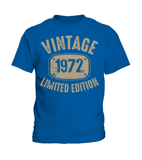 50th Birthday Vintage 1972 Limited Edition Kids T-Shirt
