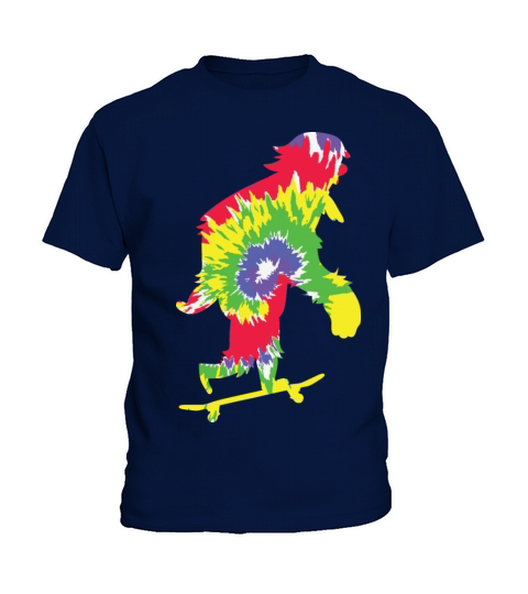 Funny Design For Hippie Bigfoot Tie Dye Kids T-Shirt