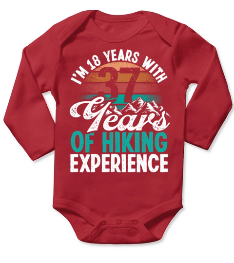 55 Years Old Hiking Mountains Vintage 55 Birthday Long Sleeve Baby One-Piece