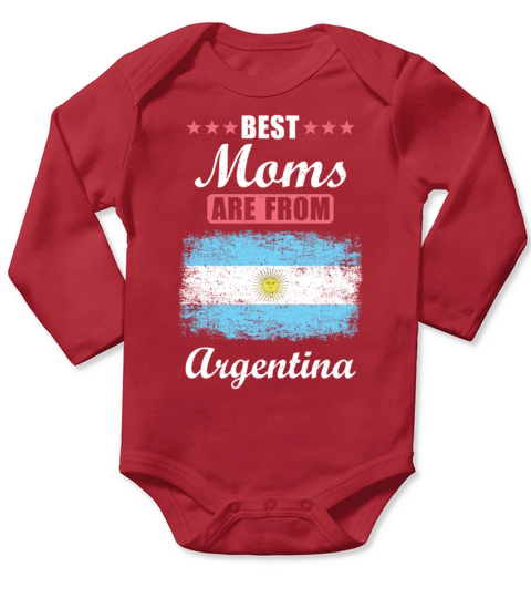 Best Moms are from Argentina Long Sleeve Baby One-Piece