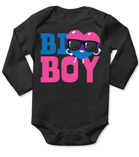 Bisexual Bi Pride Flag Heart Bi Long Sleeve Baby One-Piece