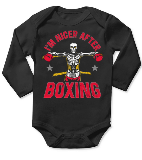 Boxing Vintage IM Nicer After Long Sleeve Baby One-Piece