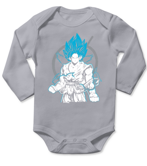dragon ball super saiyan goku god blue t shirt T-Shirt Long Sleeve Baby One-Piece