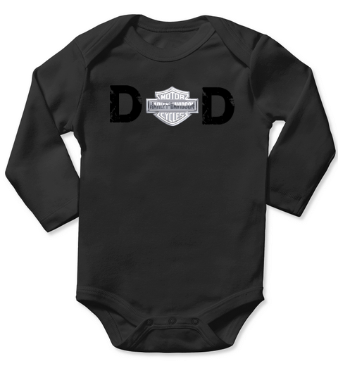 Harley Dad Funny Long Sleeve Baby One-Piece