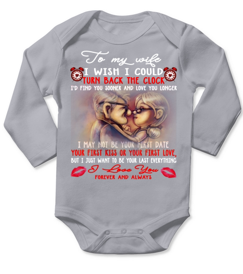 I Love You My Wife Long Sleeve Baby One-Piece