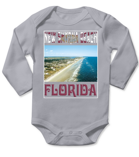 New Smyrna Beach Florida Long Sleeve Baby One-Piece