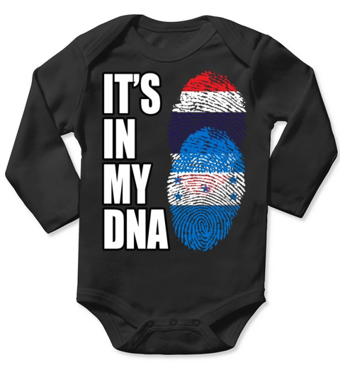 Thai And Honduran Vintage Heritage DNA Flag Long Sleeve Baby One-Piece