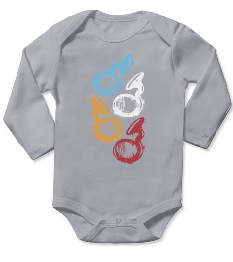 Vintage Sousaphone Gift Men Music Tuba Player Long Sleeve Baby One-Piece