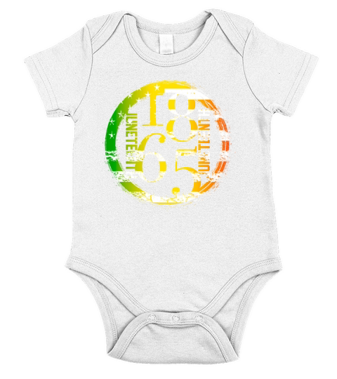 1865 Brush Circle Black Juneteenth June Vintage Short Sleeve Baby One-Piece