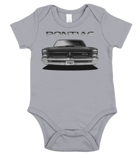 1965 Pontiac GTO Front Black Short Sleeve Baby One-Piece