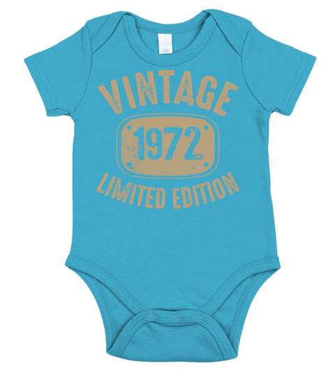 50th Birthday Vintage 1972 Limited Edition Short Sleeve Baby One-Piece