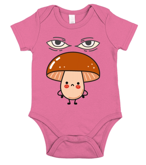 angry mushroom Short Sleeve Baby One-Piece
