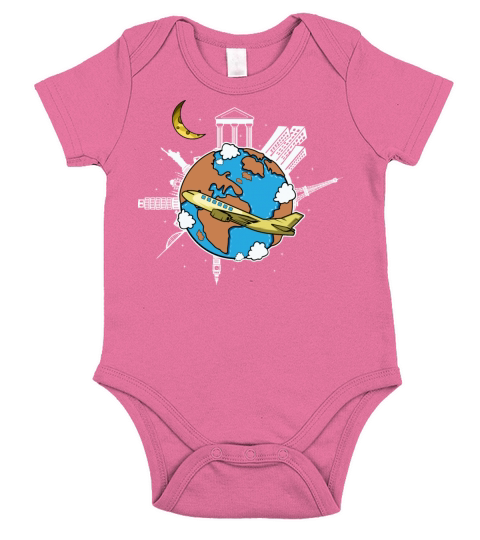 Around the World Pilot Gift Short Sleeve Baby One-Piece