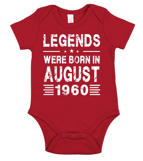 August 1960 Legends were born in August 1960 Short Sleeve Baby One-Piece