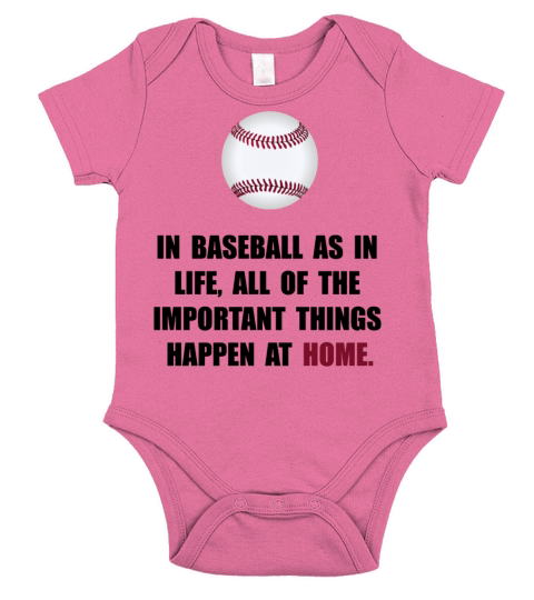 Baseball Home Slim Fit T Shirt Short Sleeve Baby One-Piece