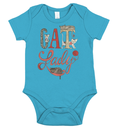 CAT LADY Short Sleeve Baby One-Piece