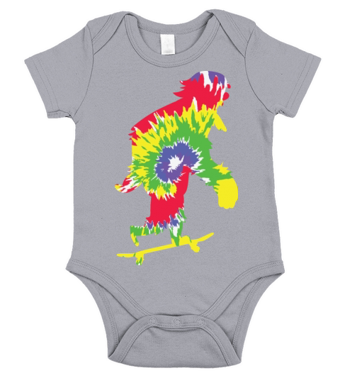 Funny Design For Hippie Bigfoot Tie Dye Short Sleeve Baby One-Piece