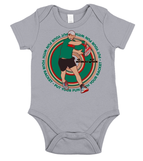 Put Your Fun With Your Racket Dominic Thiem Vector Short Sleeve Baby One-Piece