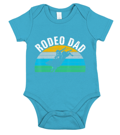 Retro Vintage Rodeo Dad Funny Bull Rider Fathers Day Gift T-Shirt Short Sleeve Baby One-Piece