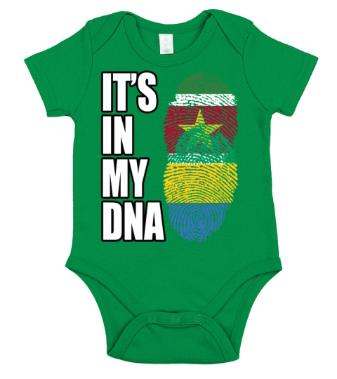 Surinamese And Gabonese Vintage Heritage DNA Flag Short Sleeve Baby One-Piece