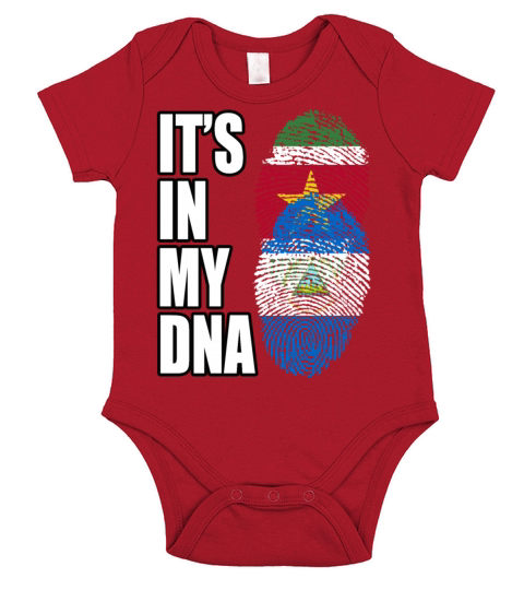 Surinamese And Nicaraguan Vintage Heritage DNA Fla Short Sleeve Baby One-Piece