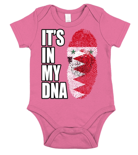 Syrian And Bahraini Vintage Heritage DNA Flag Short Sleeve Baby One-Piece