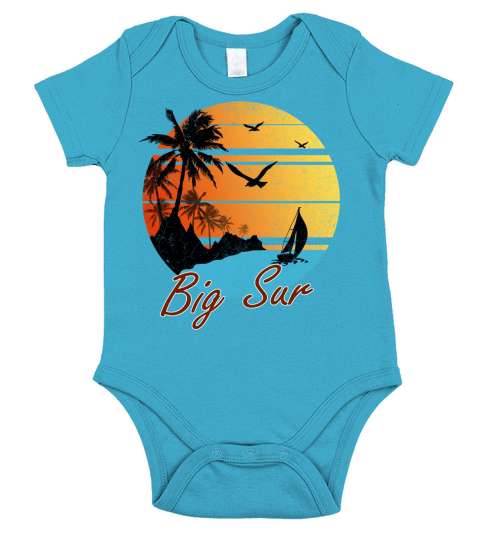 Vintage Big Sur Beach Summer Gift 2020 Short Sleeve Baby One-Piece