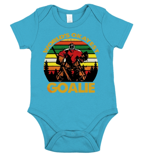Vintage Hockey Worlds Okayest Goalie ShirtVintage Hockey Worlds Okayest Goalie Short Sleeve Baby One-Piece