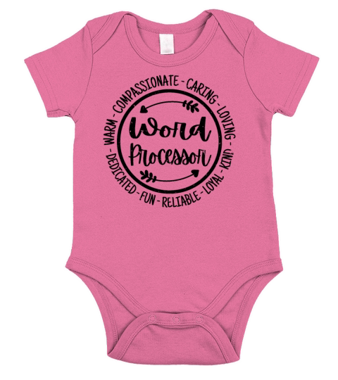 Word Processor Vintage Gift Short Sleeve Baby One-Piece