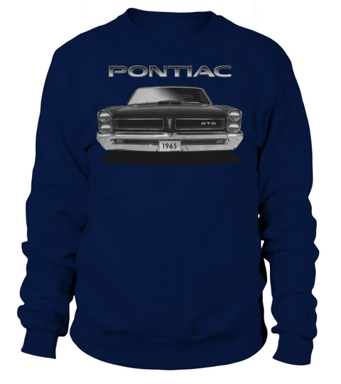 1965 Pontiac GTO Front Black Sweatshirt Unisex