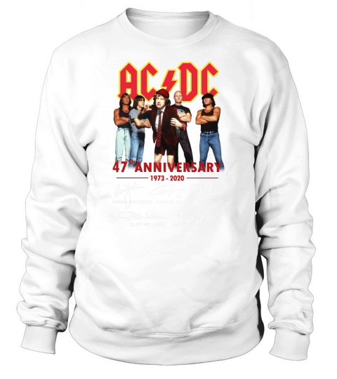 ACDC 47th anniversary 1973-2020 signatures shirt Sweatshirt Unisex