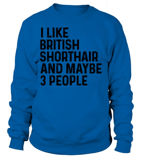 I Like British Shorthair And Maybe 3 People Funny Sweatshirt Unisex