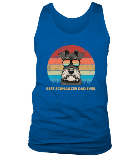 Dog Vintage Best Schnauzer Dad Ever Father Day Vintage Sunglass shirt Tank Top Unisex