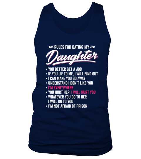Rules for Dating My Daughter - Funny Dad Humor Tank Top Unisex
