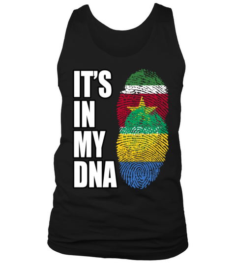 Surinamese And Gabonese Vintage Heritage DNA Flag Tank Top Unisex