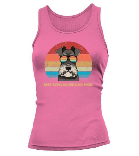 Dog Vintage Best Schnauzer Dad Ever Father Day Vintage Sunglass shirt Tank top Woman