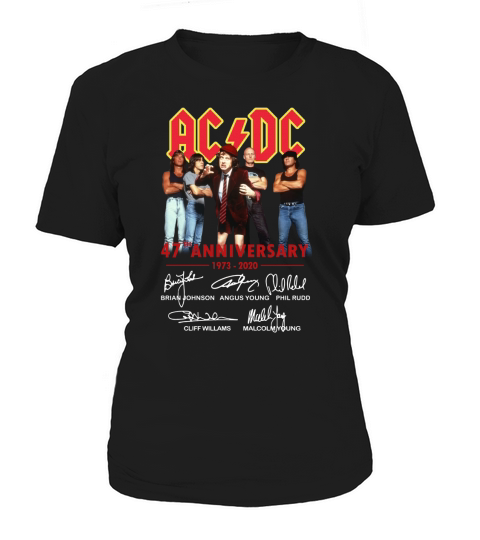 ACDC 47th anniversary 1973-2020 signatures shirt Women's T-Shirt