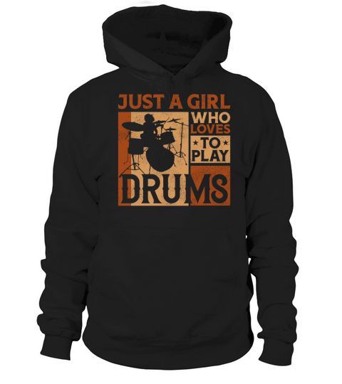 Drummer Drum Set Girl Vintage Just Hoodie Unisex