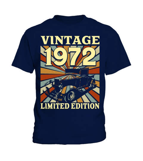 Classic And Old Car 1972 Vintage 50th Birthday Kids T-Shirt
